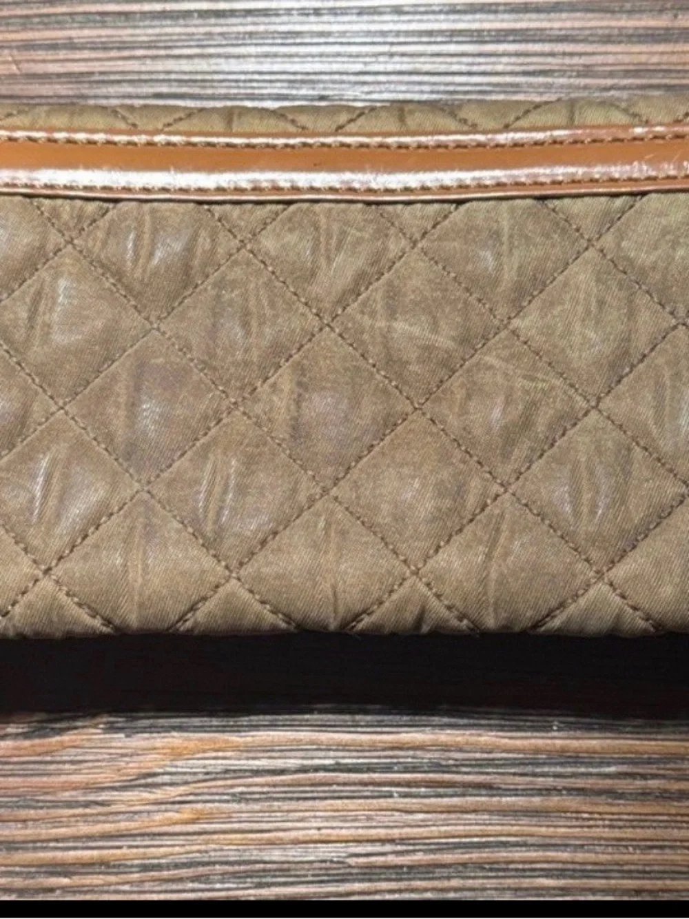 Burberry Quilted Brown and Tan Wallet- EUC